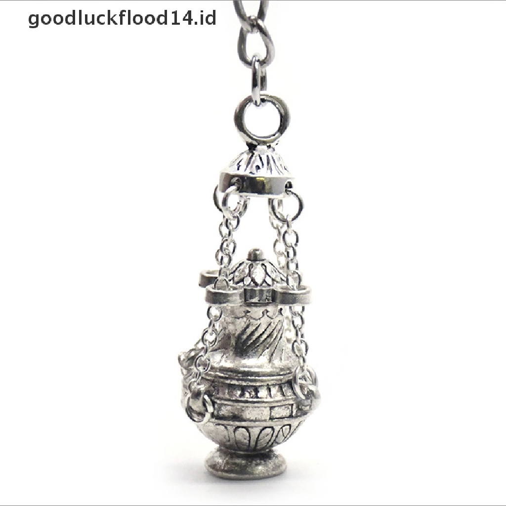 [OOID] Christian Incense Burner Keychain Religious Key Ring Jewelry Bag Car Pendant ID