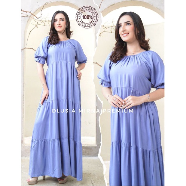 Daster Arab DLUSIA MIRNA Dress Premium Rayon Twill Ori