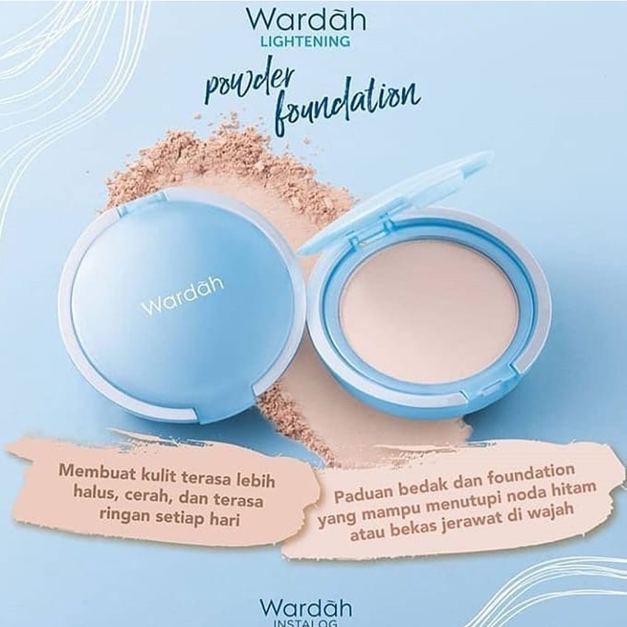 ❤ BELIA ❤ Wardah Lightening EXTRA COVER Powder Foundation TWC Fullsize / Refill SPF22 EXTRA COVER