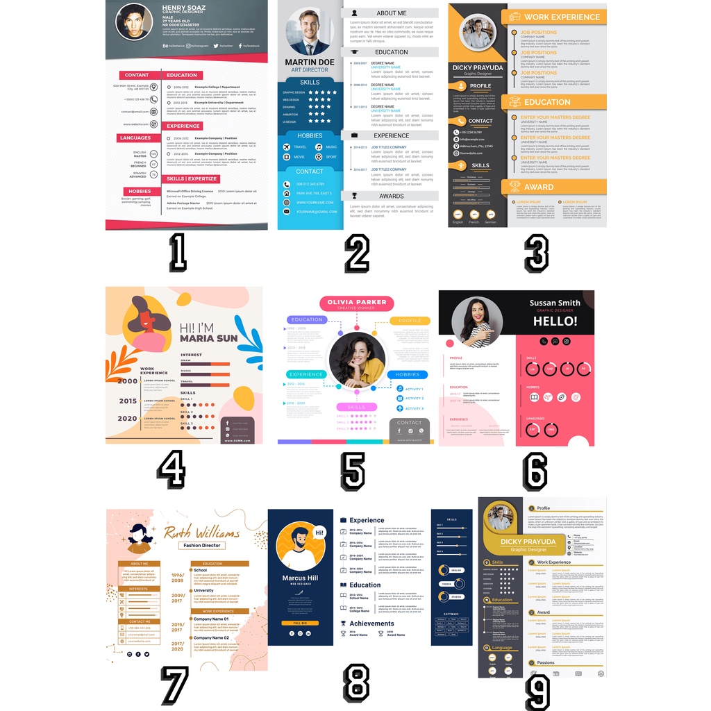 

Design dan Template CV (Curiculume Vitae) Professional dan Menarik