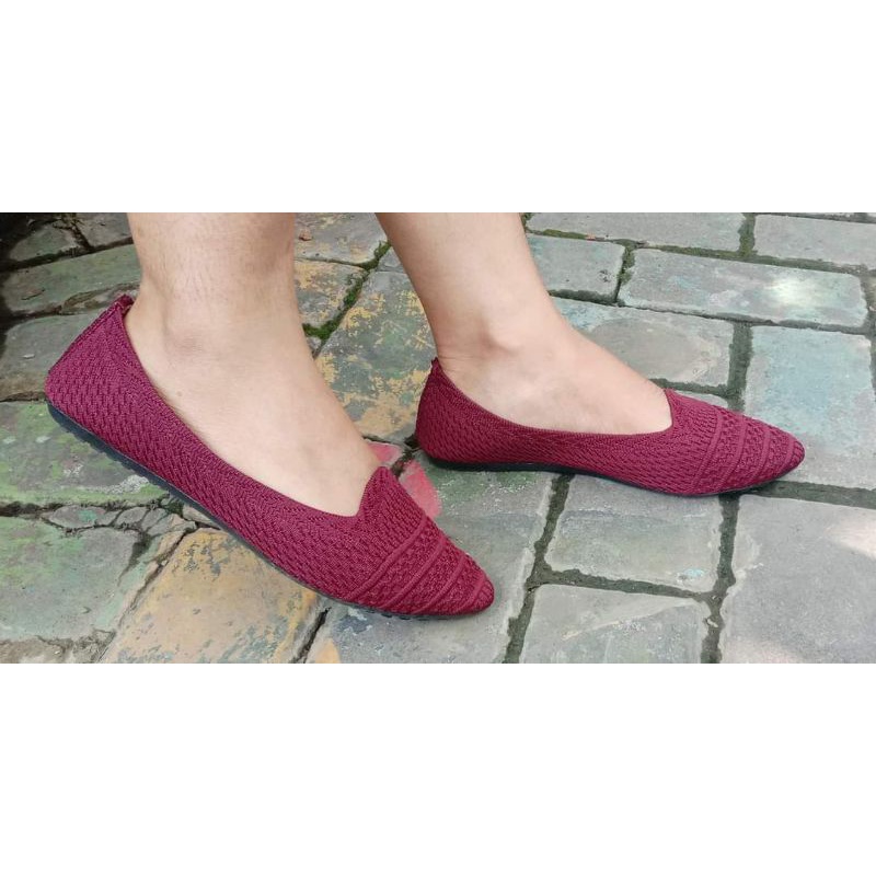 Flatshoes Import/Flatshoes rajut/Flatshoes cewek/flatshoes raiya /flatshoes carina