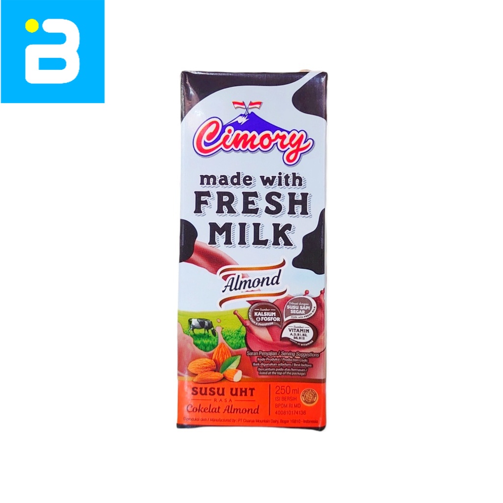

Cimory Fresh Milk UHT Rasa Cokelat Almond 250 ML