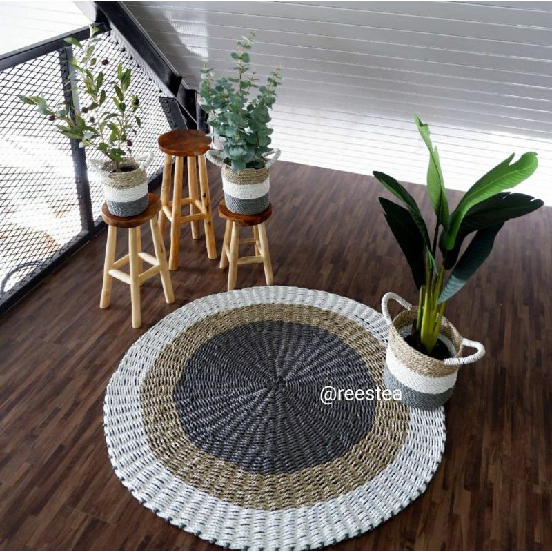 150cm Karpet Anyam seagrass dengan Serat Alam / Karpet Seagrass / Rug anyam