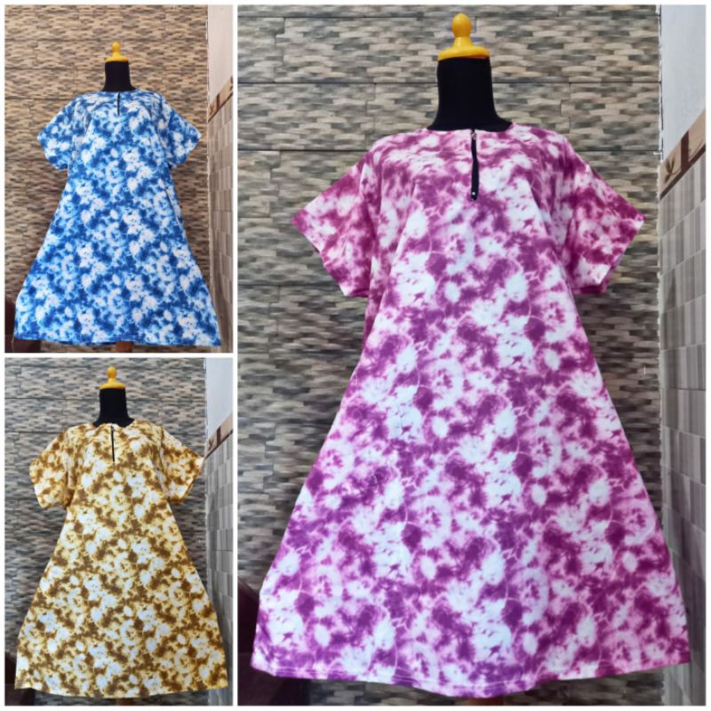 grosir daster ibu busui dewasa karakter motif tye die murah daster midi payung daster solo murah