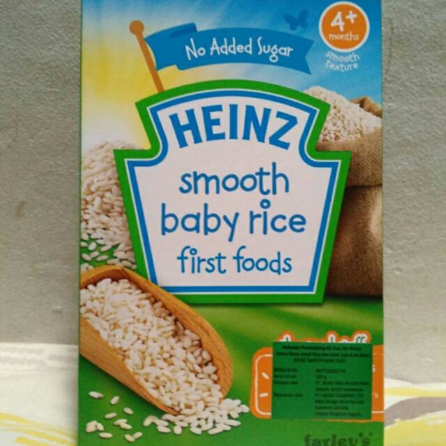 Heinz Smooth Baby Rice First Food, Netto 120gr Utk 4+