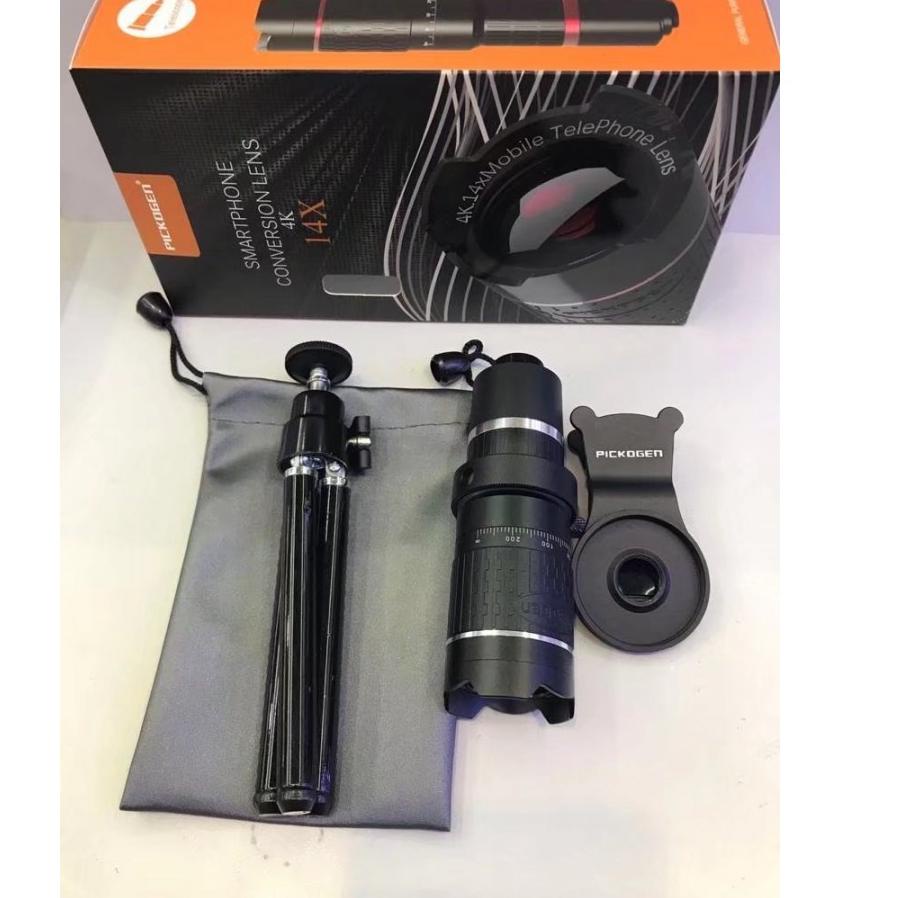 Harga Bersahabat.. Lensa Tele 14x zoom Telescopic untuk kamera smartphone HP hape PICKOGEN universal