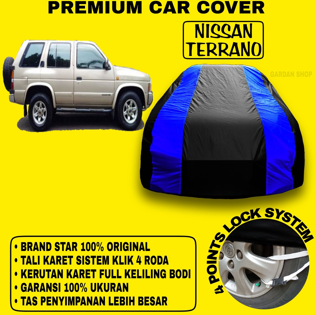 Body Cover NISSAN TERRANO Sarung Strip BIRU Penutup Pelindung Selimut Bodi Mobil Terano PREMIUM Blue