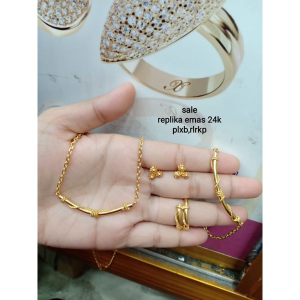 Replika emas 24k,kalung,gelang cincin,anting,persis seperti emas asli,bisa disepuh ulang