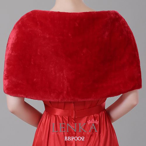 [PRODUK TERLARIS] BOLERO CARDIGAN PESTA PERNIKAHAN BULU MERAH MODERN WANITA BBP002