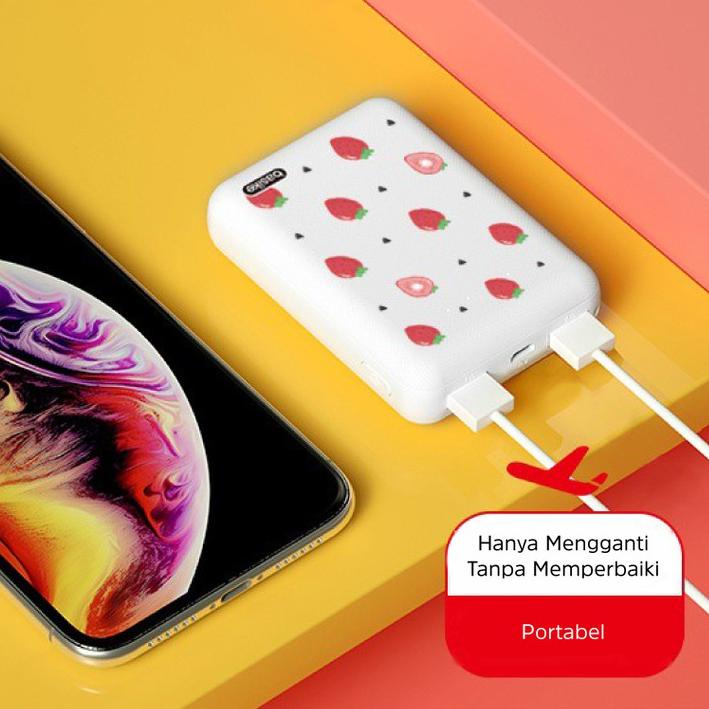 ☈ Powerbank Dual USB LED 10000 mAh Power Bank Murah Fast Charging Lucu Mini Ori Xiaomi BASIKE ❉