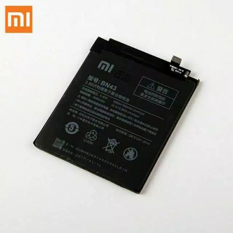 BATERAI BATTERY BATRE XIAOMI REDMI NOTE BN43