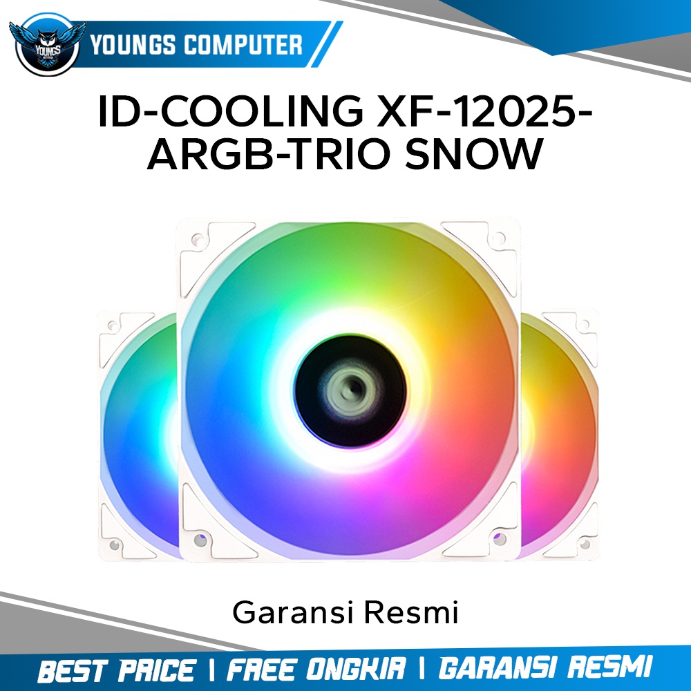 ID-COOLING XF-12025 ARGB TRIO SNOW 120mm Addresable LED Sync PWM Fan