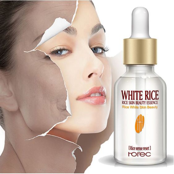 Rorec White Rice Serum Essence Serum Kecantikan Mencerahkan Kulit Wajah - Serum Beras