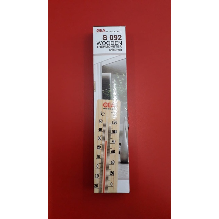 THERMOMETER RUANGAN KAYU GEA S 092 WOODEN (ALKOHOL)