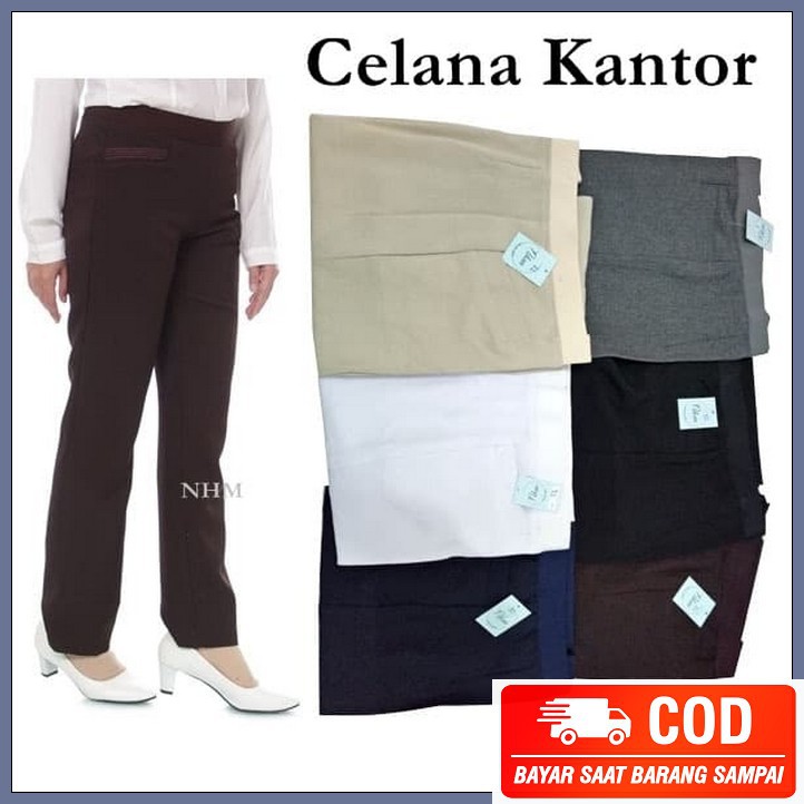 [ Jastip ] Celana Bahan Wanita Stiripe & Belt Bershka SW620 Celana Kerja Wanita/Celana Kerja Jumbo/C