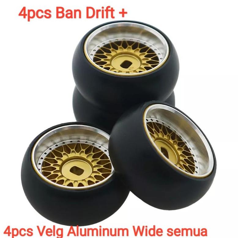 [TERLARIS] BAN DRIFT VELG ALUMINUM BBS WIDE MINI Z AWD WLTOYS K969 K989 DRZ MINI RC 1/28