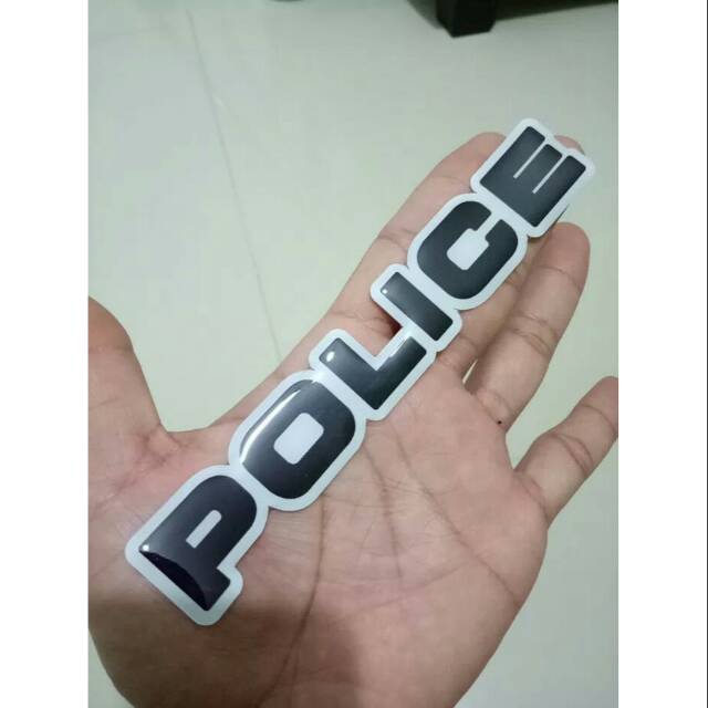 

Stiker police stiker timbul