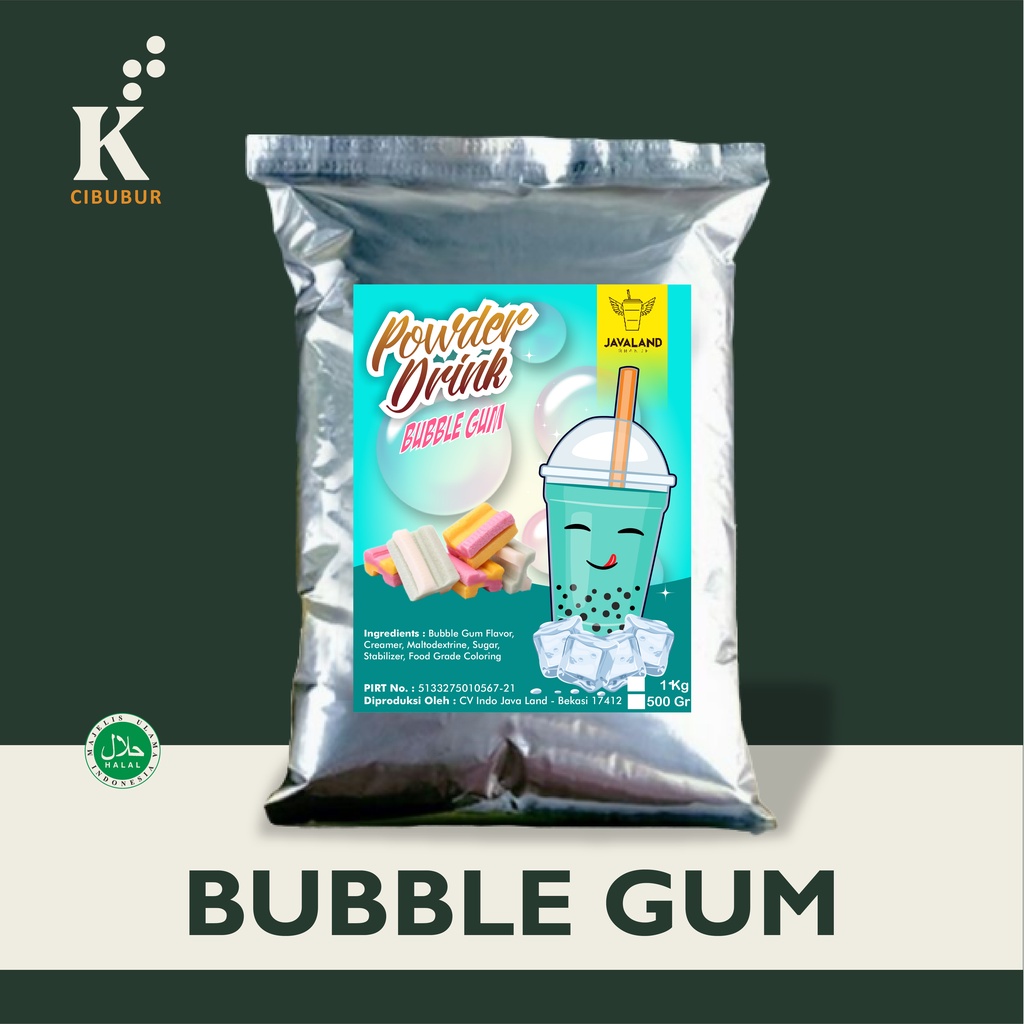 

Bubble Gum Biru/Pink Bubuk Minuman kiloan Bubble Powder Javaland