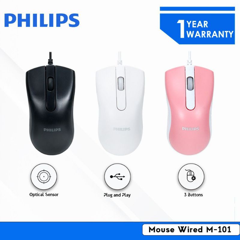 philips mouse wired M-101 mouse usb kabel