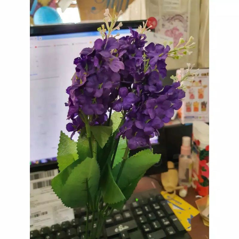 SNAPDRAGON / LAVENDER BESAR ARTIFICIAL/BUNGA PLASTIK-3