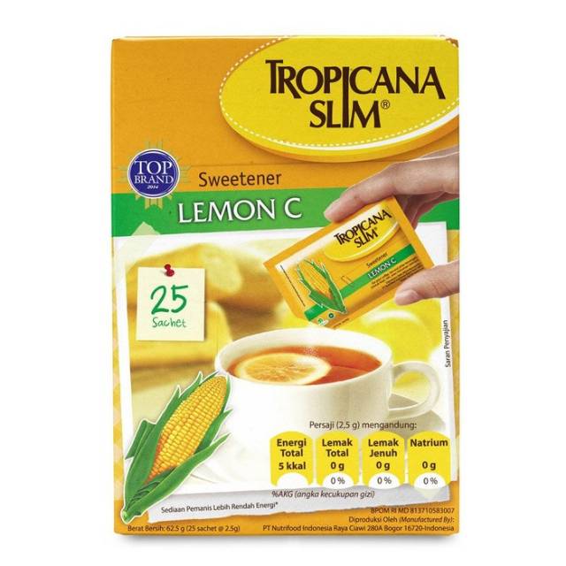 

Tropicana Slim Sweetener Lemon C 25 Sachet