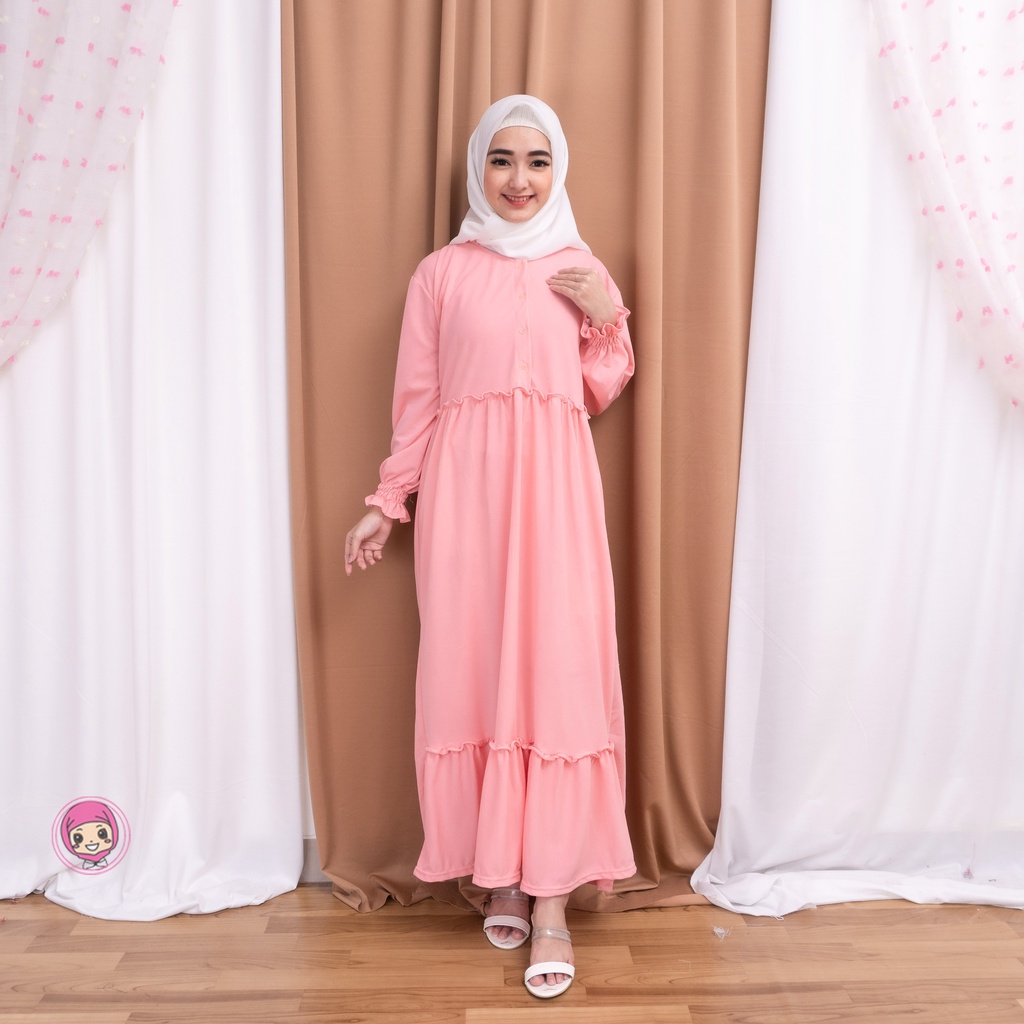 GAMIS CHIKA REMPEL DAILY BUSUI DRESS MUSLIM PREMIUM | MAXI DRESS WANITA BUSUI FASHION MUSLIM WANITA-SALEM