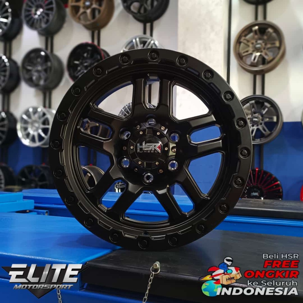 Velg HSR BORUTO Ring 17x9 Lubang 6 Pcd 139.7 Velg Mobil Hilux Triton