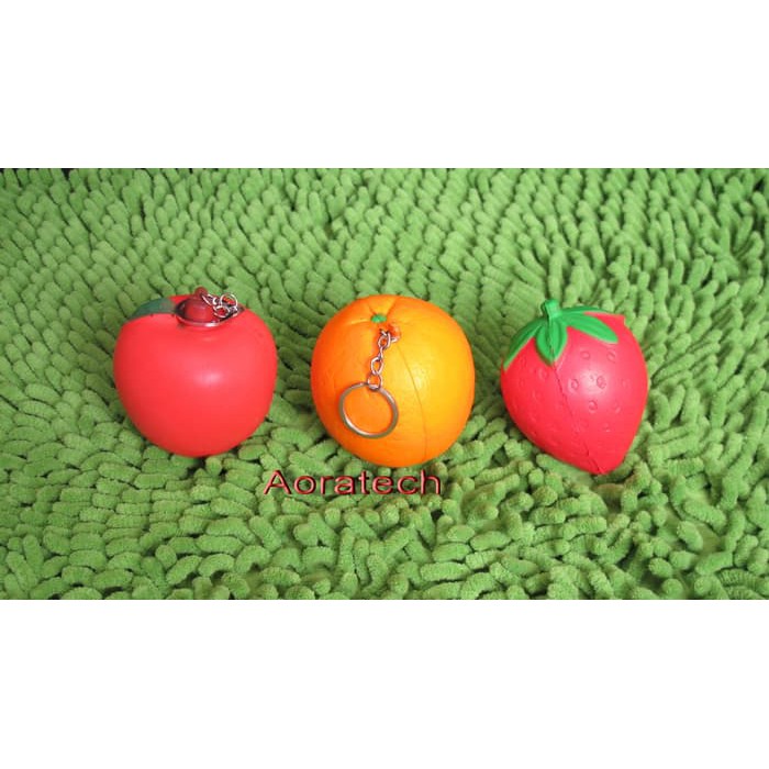 Squishy Apel / Jeruk / Strawbery / Buah-buahan Medium Size 7cm