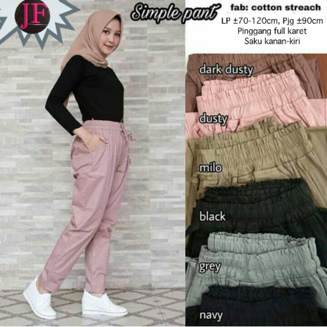 BASIC PANTS (XXL) katun stretch //JF466