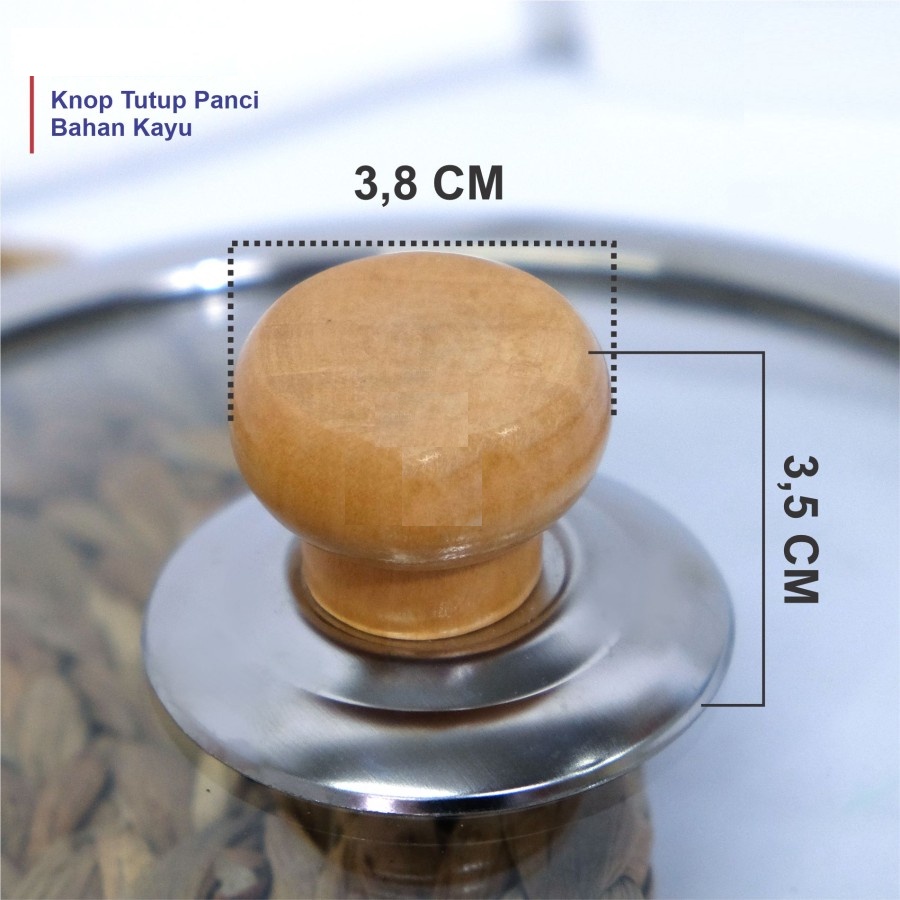 HOME PRO Knop Tutup Panci Kayu Spare Part - Gagang Tutup Panci