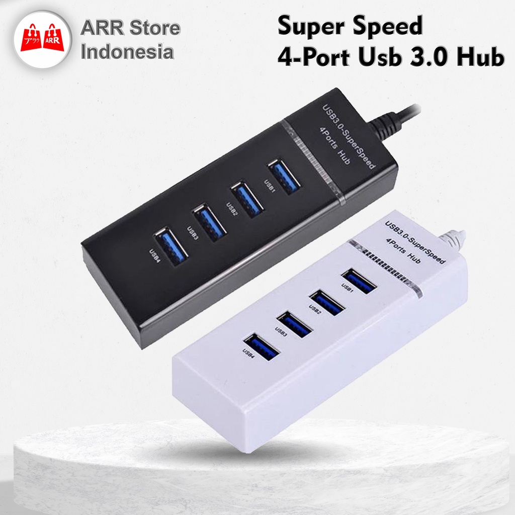 USB Port Hub 3.0 Hub USB 4 Port Super Speed 5Gbps With Blue LED 30 cm