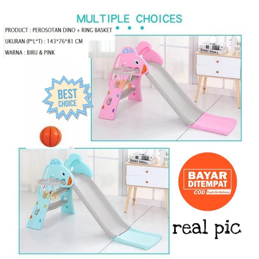 Perosotan Anak Jerapah Giraffe Playground Slide Basket Prosotan Murah - Mainan Outdoor Kado Anak Perosotan Lucu Jerapah