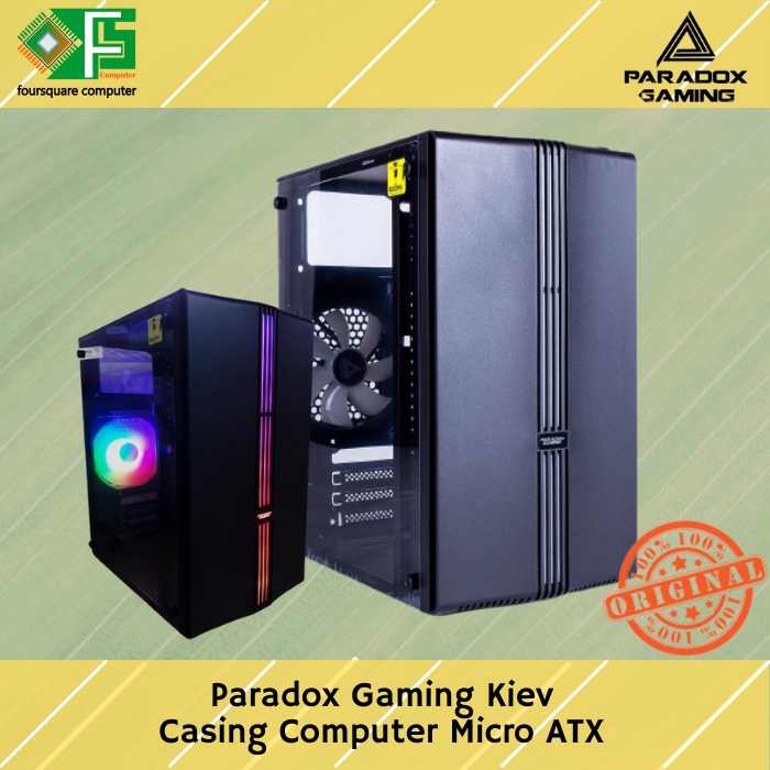 Jual Casing Komputer Paradox Gaming Kiev CPU Case Mikro ATX Indonesia