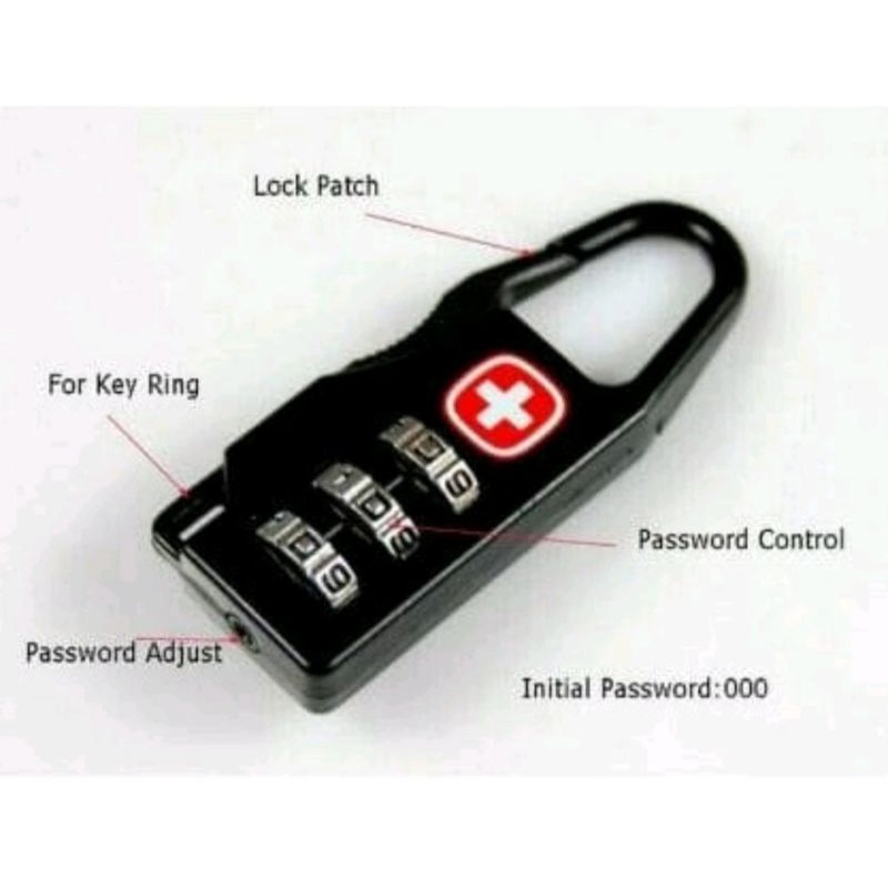 US279 Gembok Traveling Mini / Padlock Password By Toko Haji Usman