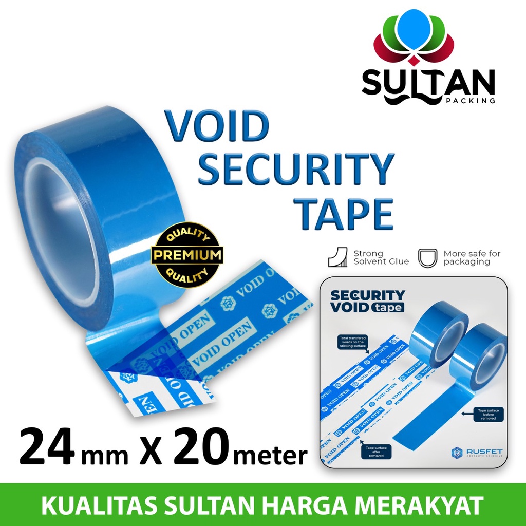 

LAKBAN SECURITY OPEN SEGEL VOID TAPE SELOTIP ISOLASI RUFSET / SATUAN