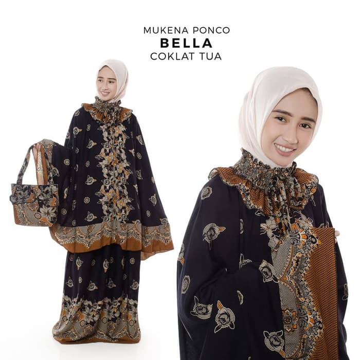 MUKENA DEWASA PONCO BELLA COKLAT TUA