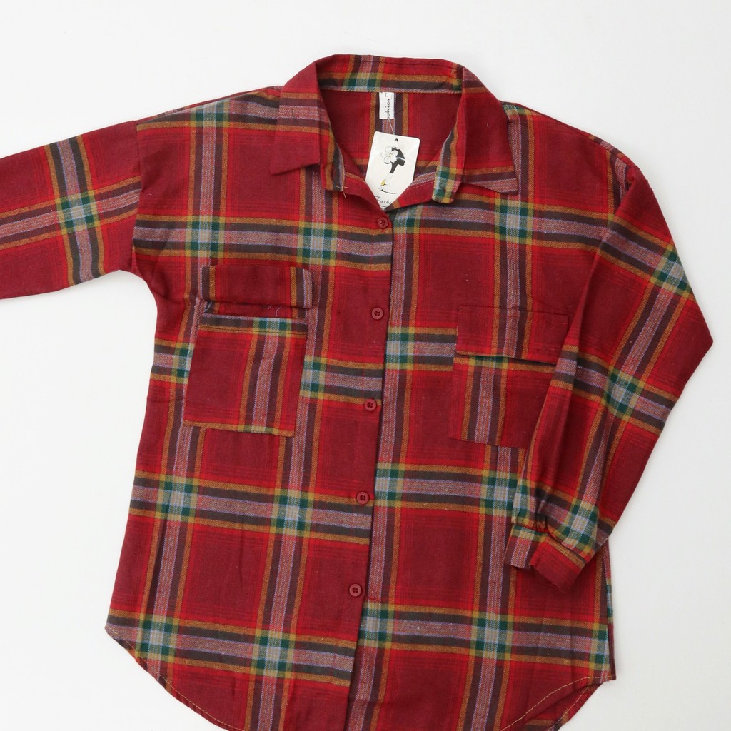 Owen hem flanel top -Thejanclothes