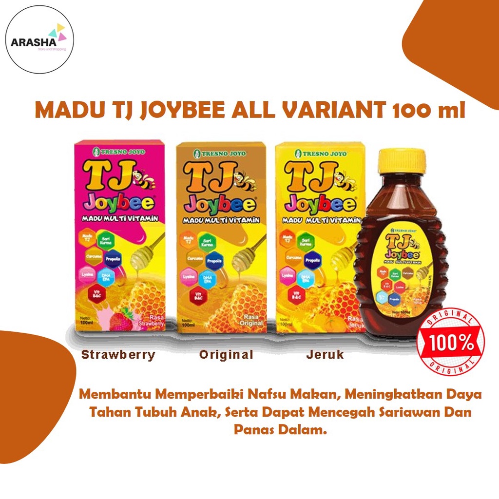 

MADU TJ JOYBEE 100 ML Madu Multivitamin Plus/Madu Anak/Madu Tresnojoyo