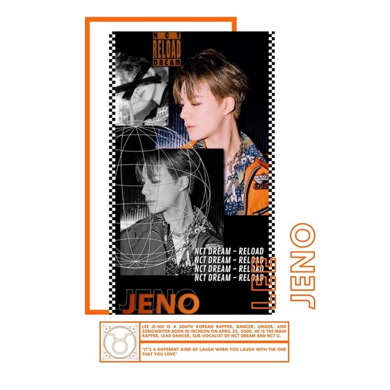 Baju Varian Tulisan dan Bergambar Bio NCT Lee Jeno