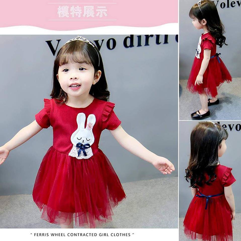 Dress anak CEWEK / Alice Bunny Red