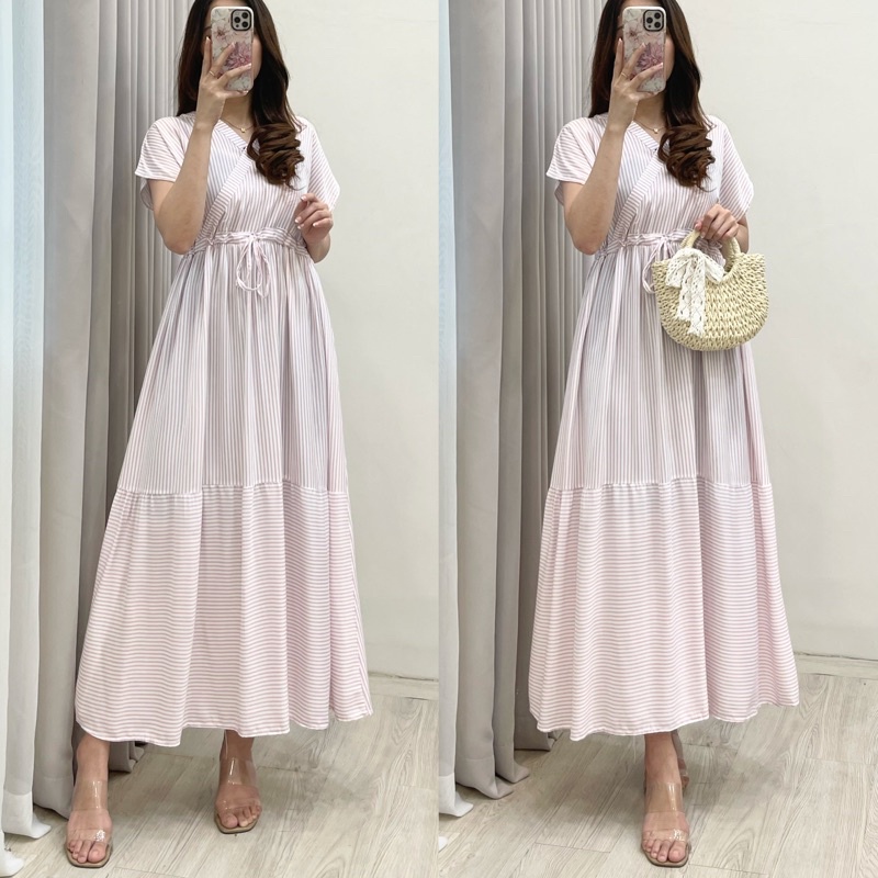 Daster Kimono Serut Homewear By Amariel-KS: Pinkish Line