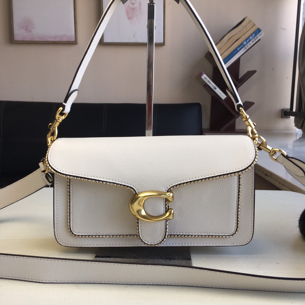 Asli baru COACH 7168 Tas WanitaShoulder Bag ，tas pundak wanita import，tas selempang，Besar C tas sele
