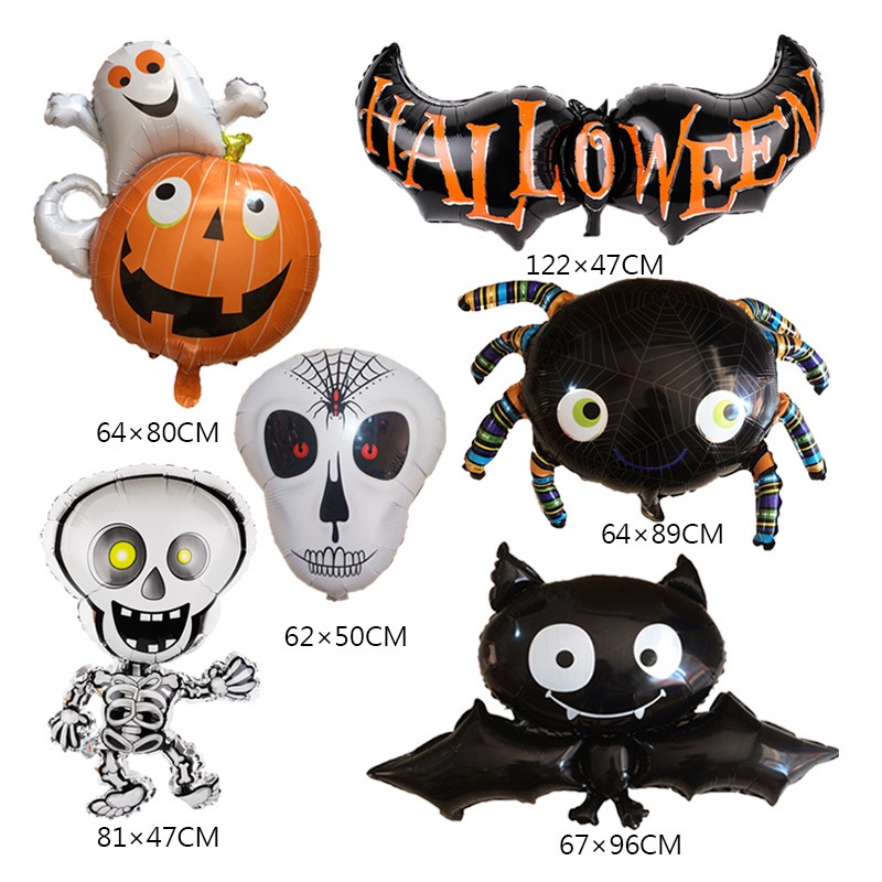 Balon Desain Kartun Laba-Laba Hantu Besar Untuk Dekorasi Pesta Halloween