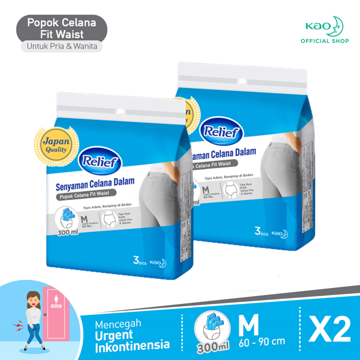 Relief Popok Celana Fit Waist Size M (RLF-SPSLMP M) Twinpack