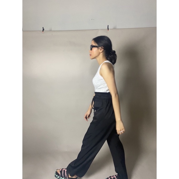 CELANA KULOT PANJANG | HIGHWAIST WANITA (17 Pants - Black)-2