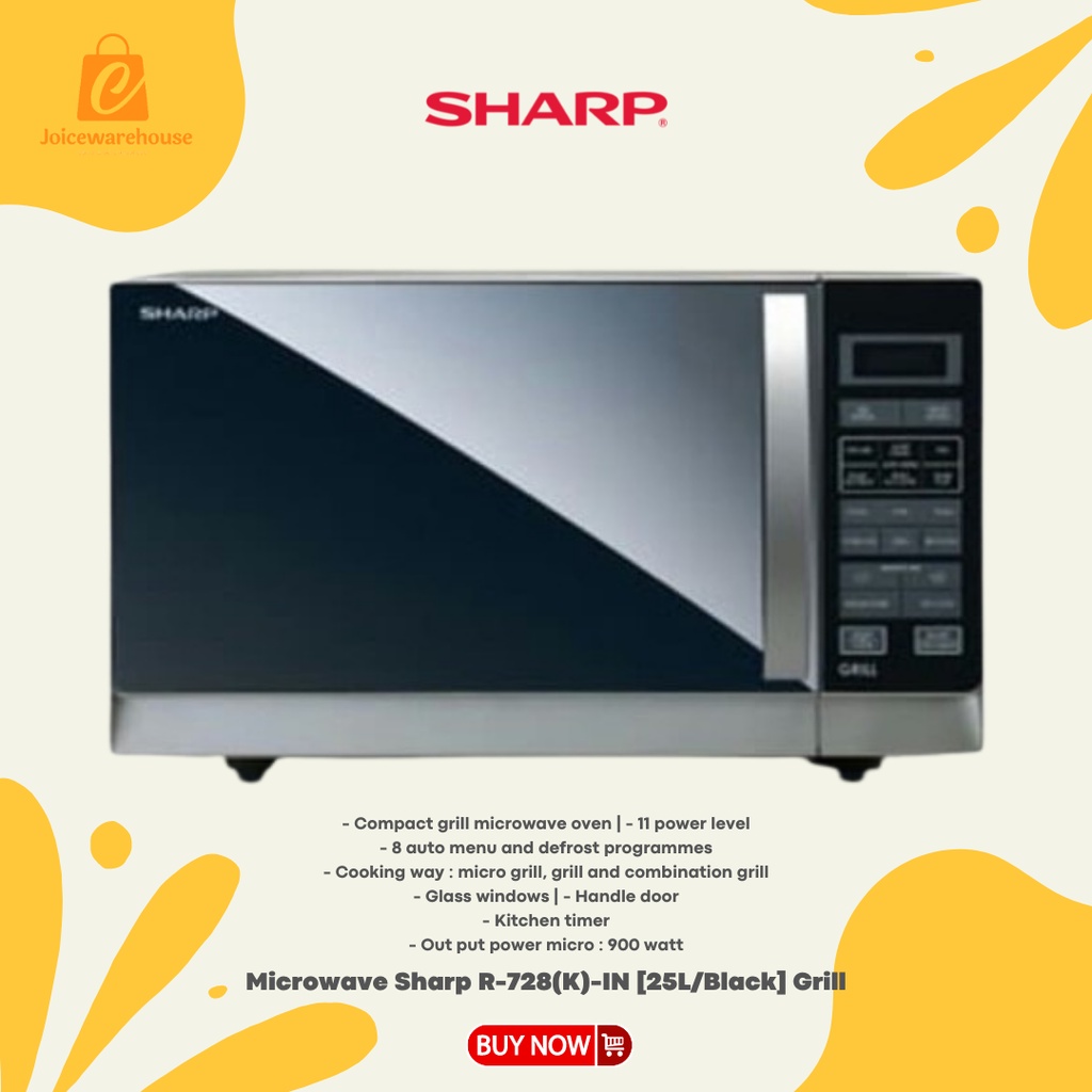 Microwave Sharp R-728(K)-IN [25L/Black] Grill