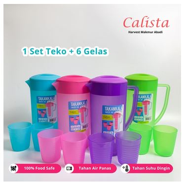 TEKO AIR / TEKO CALISTA / WATER JUG / TEKO SET / TEKO CALISTA SET / TEKO TAKANKALA / TAKANKALA CALISTA / TAKANKALA WATER JUG / TEKO MURAH / PITCHER