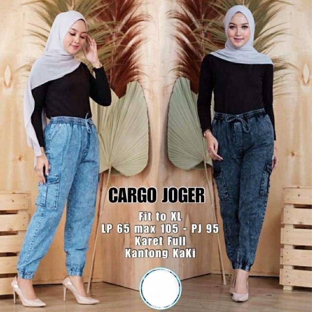 CARGO JOGER JEANS PREMIUM / CELANA JOGER WANITA / CELANA JEANS WANTA / JOGER JEANS / CELANA JOGER