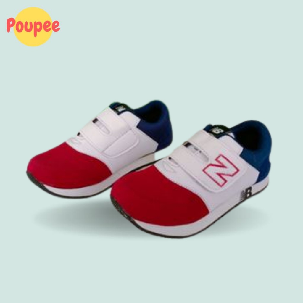sepatu sneakers anak laki laki dan perempuan merah putih biru