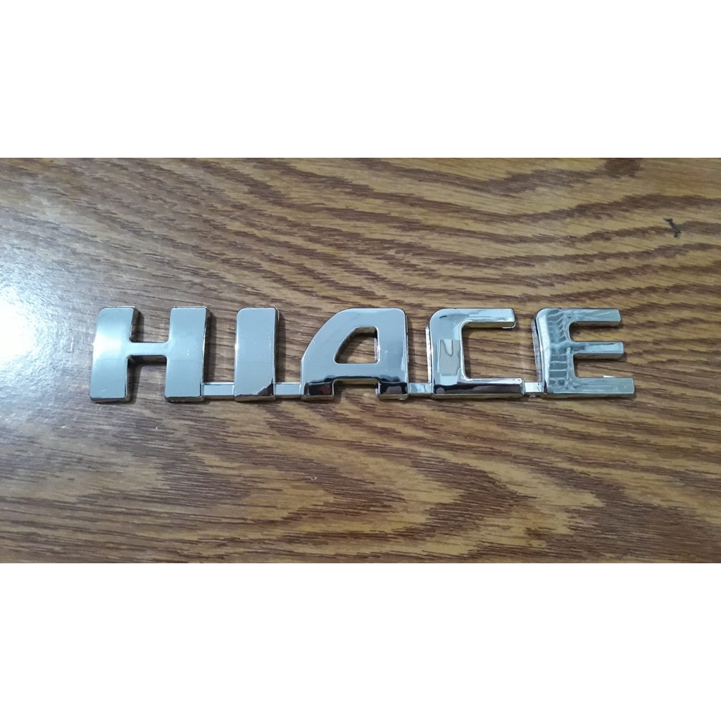 Emblem Tulisan Hiace Chrome